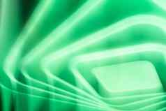摘要绿色发光明亮的领导灯天花板波广场菱形