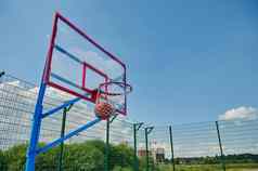 篮球球篮子得分目标夏天体育地面篮球游戏