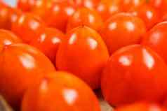 新鲜的成熟的柿子市场柿子背景