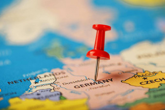 红色的按钮位置坐标目的地地图国家德国