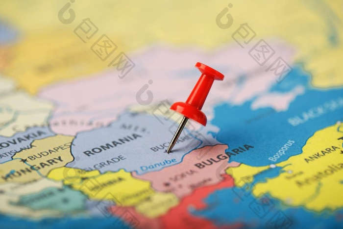 多色的按钮位置坐标目的地地图国家罗马尼亚图片-包图网企业站