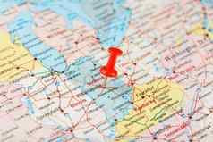 红色的文书针地图美国印第安纳州资本印第安纳波利斯关闭地图页面受保护的等待印第安纳州红色的谢谢