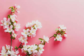 <strong>樱花</strong>春天花粉红色的背景空间问候低对比