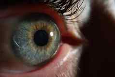 人眼睛宏拍摄女视线器官美丽的绿色眼睛颜色