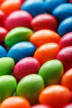 彩虹颜色五彩缤纷的糖果特写镜头纹理重复糖果