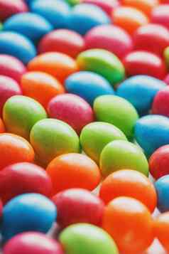 彩虹颜色五彩缤纷的糖果特写镜头纹理重复糖果