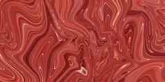 有创意的摘要混合红色的颜色绘画大理石液体效果全景