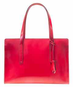 孤立的红色的设计师手提包
