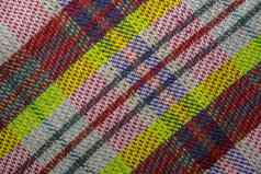 传统的苏格兰格子呢毯子
