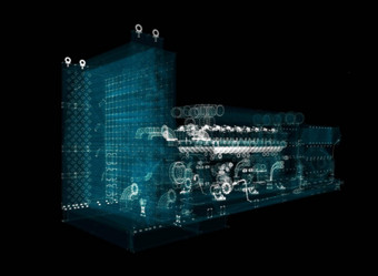 全息图大工业柴油发电机能源概念
