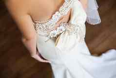 伴娘使bow-knot回来新娘婚礼衣服