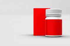 医疗容器空白标签孤立的彩色的背景合适的元素设计医疗呈现