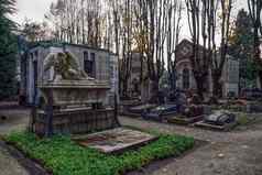 米兰意大利不朽的墓地艺术坟墓纪念碑