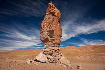 石头形成帕卡纳和尚阿塔卡马沙漠