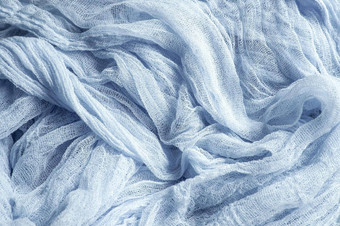 手染色蓝色的纱布织物放荡不羁的风格纱布跑步者
