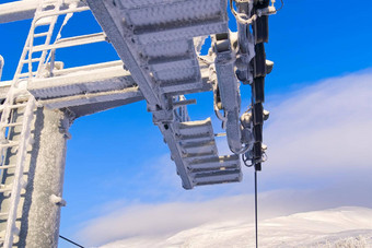冻缆索支持波兰人滑雪电梯技术滑雪度假胜地山度假胜地