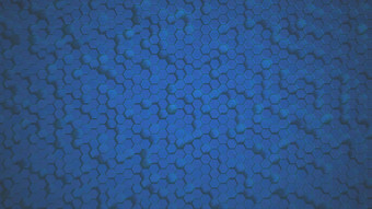 摘要六角蓝色的几何表面循环黑色的黑暗最小的六角网格模式动画深午夜黑色的清洁背景光滑的黑色的六角形状