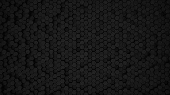 摘要六角黑色的几何表面循环黑色的黑暗最小的六角网格模式动画深午夜黑色的清洁背景光滑的黑色的六角形状