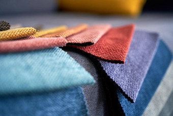 色彩斑斓的室内装潢织物样品首页沙发