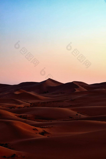 美丽的沙子沙丘戈壁沙漠蒙古视图沙子沙丘