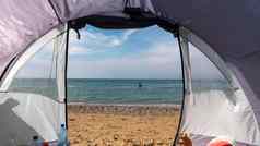 视图开放入口帐篷海桑迪海滩