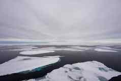 北极景观海表面冰浮冰