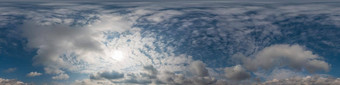 蓝色的天空全景卷云云无缝的球形equirectangular格式完整的天顶图形游戏编辑空中无人机学位全景照片天空<strong>更换</strong>