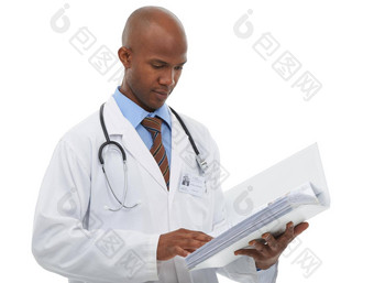 他访问医疗记录年轻的医生医疗文书工作
