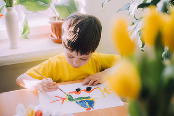 男孩油漆生活方式孩子们的爱好休闲首页孩子们的图纸心理学孩子们的图纸
