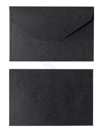 黑色的信封孤立的白色背景