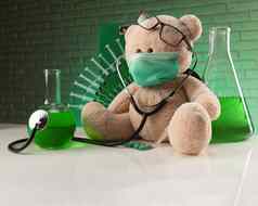 注射接种疫苗医院有创意的图片泰迪熊