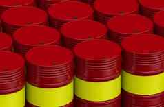 红色的石油行业金属容器插图呈现