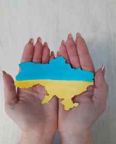 地图乌克兰手掌