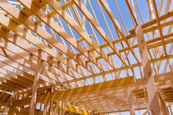 木屋顶桁架构造梁木材