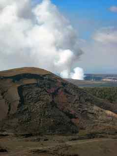 吸烟火山口哈勒毛毛基拉韦厄火山夏威夷火山国家公园大岛