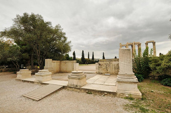 古老的寺庙宙斯奥林匹克运动会雅典希腊