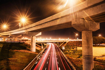 灯忙城市拍摄交通高速公路