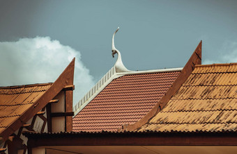 泰国寺庙艺术体系结构传统的屋顶佛教寺庙