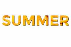 夏天情绪夏天色彩斑斓的词夏天图像橙子内部信白色背景