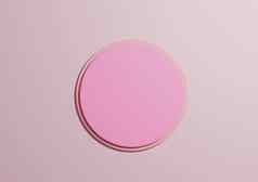 插图光明亮的粉红色的圆讲台上站前视图平躺产品显示最小的简单的柔和的粉红色的背景复制空间文本