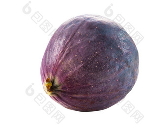 紫色的无花果孤立的白色复制空间文本图片软甜蜜的水果皮肤薄小种子内部特写镜头