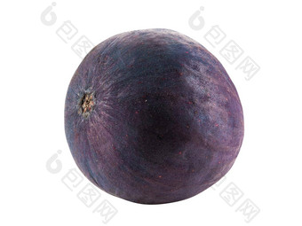 紫色的无花果孤立的白色复制空间文本图片软甜蜜的水果皮肤薄小种子内部特写镜头