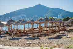 布德瓦黑山共和国9月海滩黑山共和国准备好了旅游季节