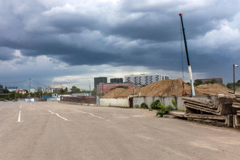 长工厂管道谎言地面背景住宅区域建设