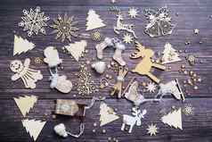 木手工制作的雪花玩具黑暗木圣诞节背景工艺品减少生态友好的木材料生态首页装饰冬天假期复制空间框架