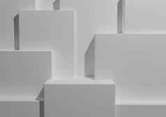 最小的白色光灰色背景工作室模型场景领奖台水平产品显示演讲几何水平建筑壁纸