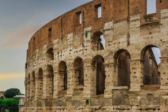 罗马意大利罗马圆形大剧场外视图上列游客