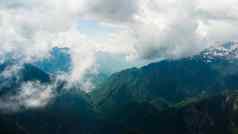 风景优美的天堂的景观视图阿尔巴尼亚阿尔卑斯山脉山旅行探索假期概念