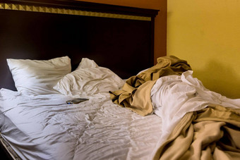 美丽的舒适的卧室<strong>酒店</strong>房间