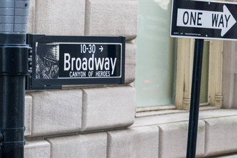 百老汇街标志纽约城市美国